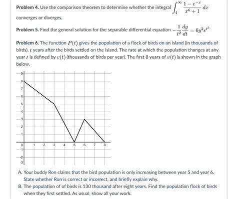 Solved Problem 4. Use the comparison theorem to determine | Chegg.com