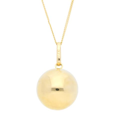 9ct Yellow Gold Ball Pendant | Buy Online | Free Insured UK Delivery