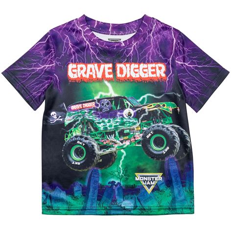 Monster Jam Merchandise - Grave Digger Logo Little Boys Truck T-Shirt ...