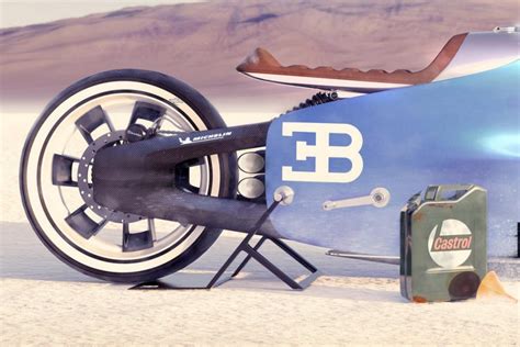 This concept Bugatti motorcycle is designed to shatter speed records like the hypercar it is ...