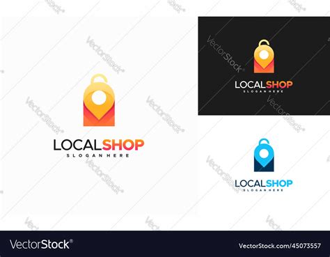 Local shop logo designs concept online shop logo Vector Image