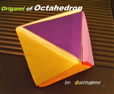 Origami of Platonic Solids: Octahedron | Octahedron, Origami, Platonic ...