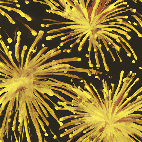 Yellow Fireworks Background · Creative Fabrica