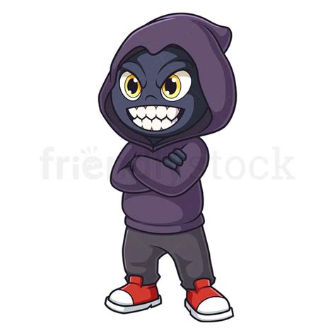 Cartoon Evil Character Vector Illustration Clip Art - FriendlyStock