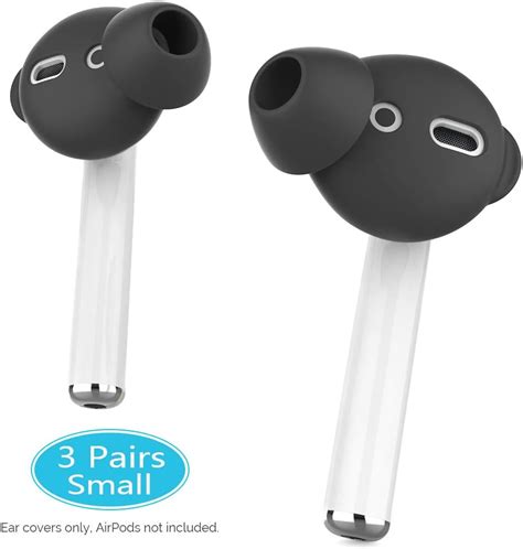 AhaStyle 3 Pairs AirPods Ear Covers Silicone Ear Tips [Sound Quality Enhancement] for Apple ...