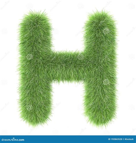 3d Grass Creative Cartoon Nature Decorative Letter H Stock Illustration - Illustration of ...