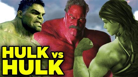 Red She Hulk And Hulk