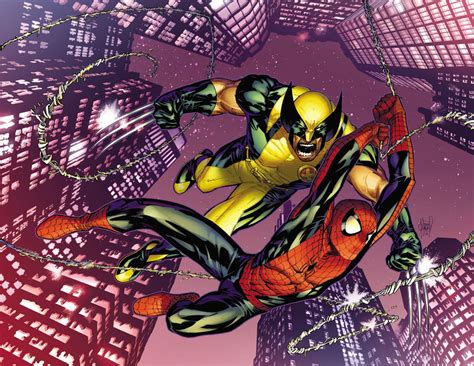 Wolverine & Spider-Man by Adam Kubert | Wolverine, Spiderman, Spiderman comic