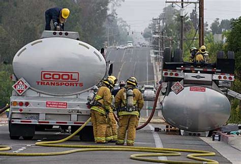 Tanker truck overturns; hazmat crew on scene – Orange County Register