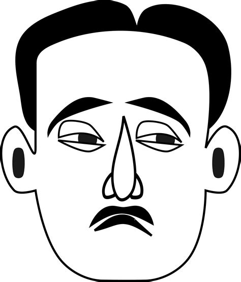 Download Sad Face Drawing At Getdrawings - Art Black And White Face PNG Image with No Background ...