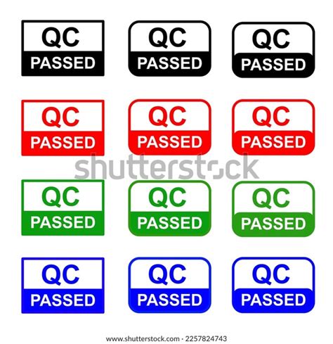 Quality Control Passed Badge Label Tested Stock Vector (Royalty Free ...