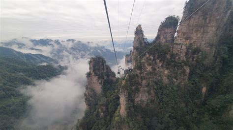 Zhangjiajie's Tianzi Mountain cable car 🚠 FULL RIDE, China 🇨🇳 张家界天子山缆车 - YouTube