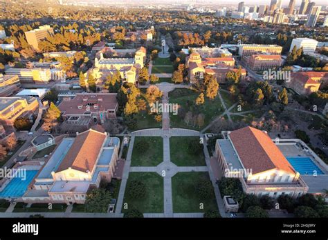 An aerial view of the UCLA campus ,Thursday, Jan 20, 2022, in Los ...