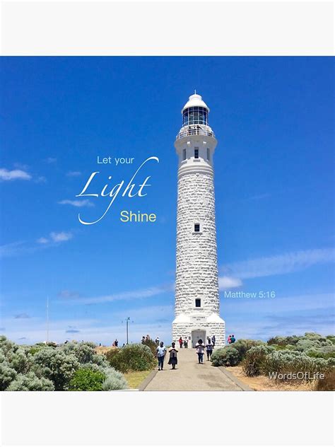 "Let your light shine! " Sticker for Sale by WordsOfLife | Redbubble