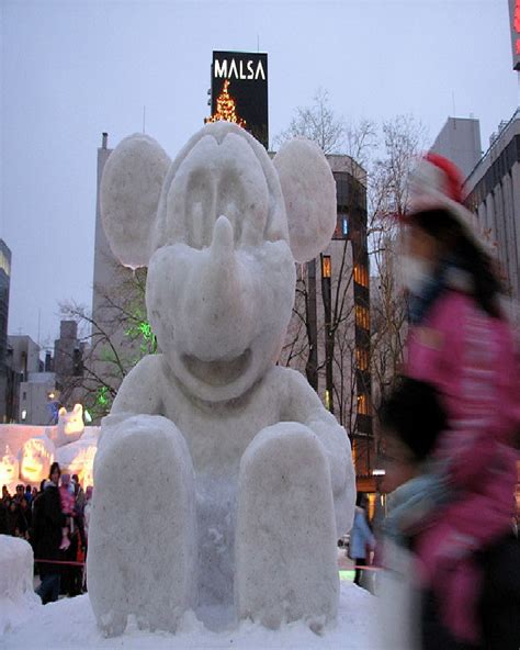 Giant Mickey-Disney Snow Sculptures