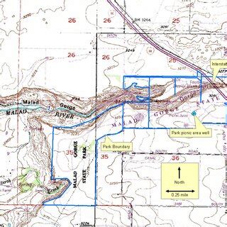 USGS topographic map of the site showing the park boundary as the blue... | Download Scientific ...