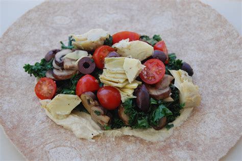 The Minnie Chef - Sauteed Kale and Mushroom Wraps