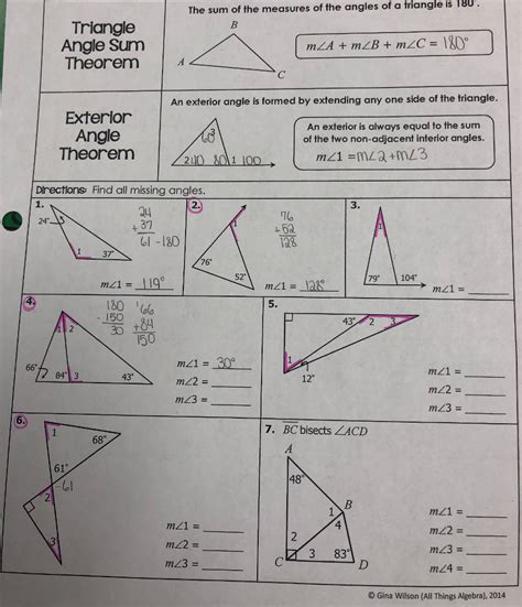 Angle Angle Similarity Postulate Worksheet