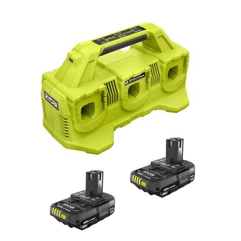 Ryobi one 18v lithium ion 2 0 ah compact battery 2 pack with 6 port charger – Artofit