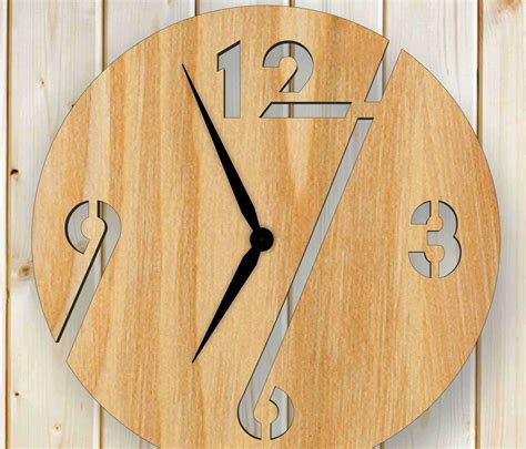 Laser Cut Plywood Wall Clock Free Vector cdr Download - 3axis.co