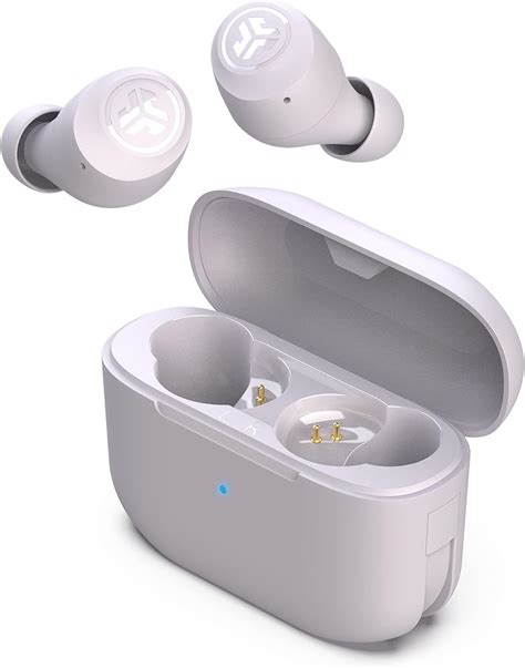 JLab Go Air Pop True Wireless Bluetooth Earbuds + Charging Case Lilac Dual Connect IPX4 Sweat ...