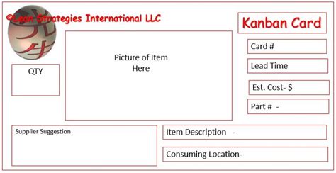 Kanban Card Templates