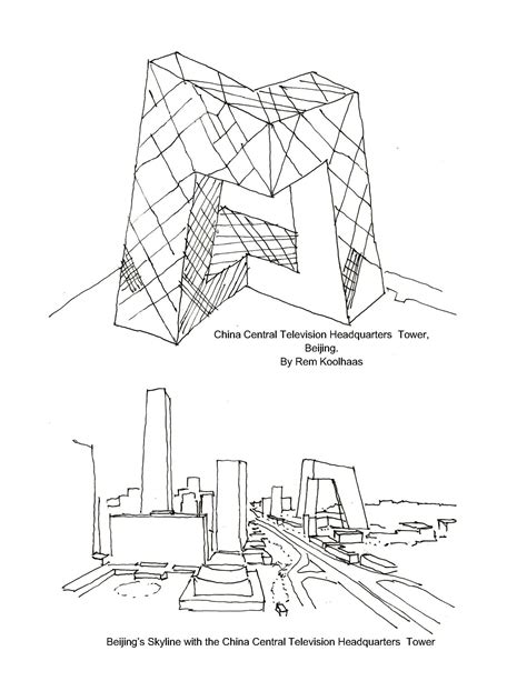 CCTV Headquarters by Rem Koolhaas - Architectural Drawings