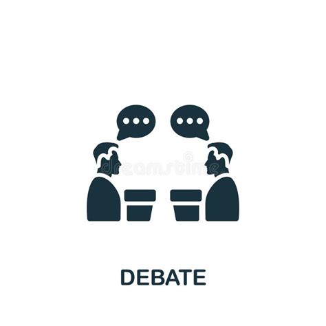 Debate Icon. Monochrome Simple Sign from Election Collection Stock ...