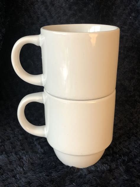 Mainstays Stackable White Coffee Mugs, Set of 2 16 oz. for Sale in San Diego, CA - OfferUp