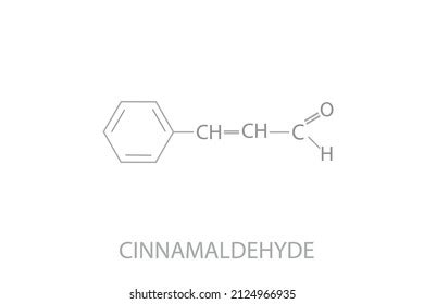 Cinnamaldehyde Molecular Skeletal Chemical Formulavector Illustration Stock Vector (Royalty Free ...