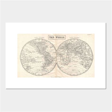 Vintage Map of The World (1860) 2 - World Map - Posters and Art Prints ...