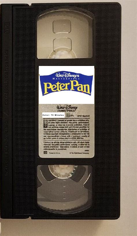 Peter Pan 1998 VHS Vertical Sticker Label by warrencook1995 on DeviantArt