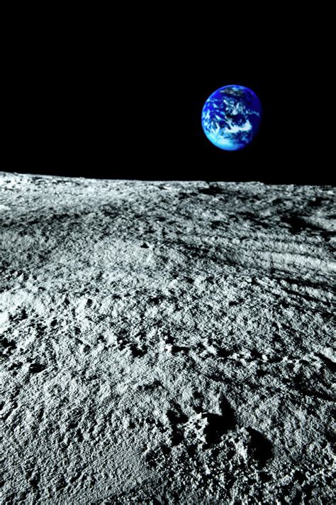 View Of Earth From The Moon Photograph by Caspar Benson