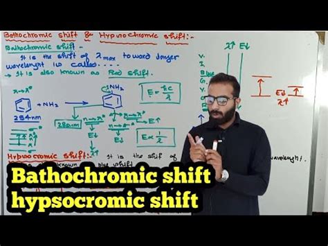 Bathochromic shift and hypsochromic shift || Red and blue shift || UV ...