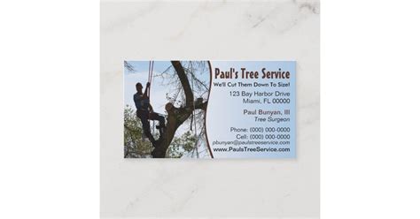 Tree Service Business Card | Zazzle