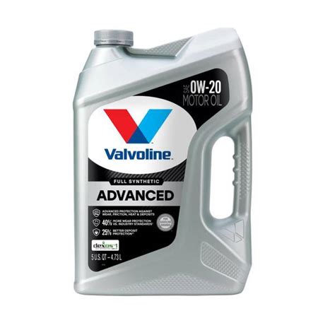 Valvoline 5 Qt Easy Advance Full Synthetic 0W20 Motor Oil - 881150 ...