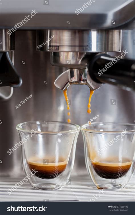 Coffee Extraction Process Professional Espresso Machine Stock Photo 374569495 | Shutterstock