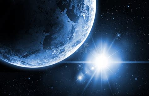 Planet Earth With Sunrise In The Space Royalty Free Stock Photos - Image: 31956828