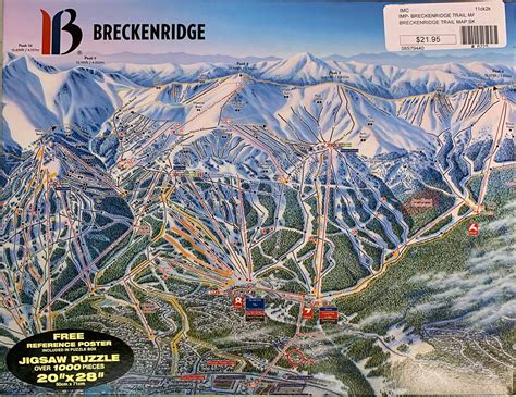 Breckenridge, Colorado Ski Resort Trail Map, 1000 pieces - Art Source International