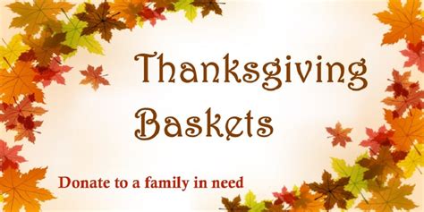 Thanksgiving Baskets – Three Holy Women Catholic Parish