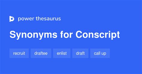 Conscript synonyms - 358 Words and Phrases for Conscript