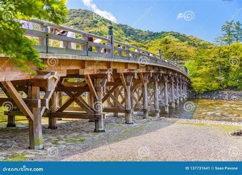 Ise, Japan at Uji Bridge stock image. Image of scenic - 137731641