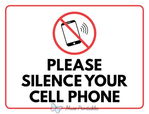 Printable Please Silence Your Cell Phone Sign