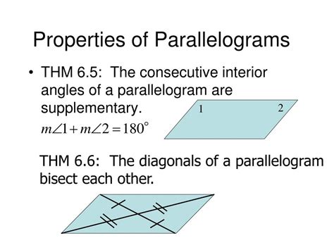 PPT - 6.3 Properties of Parallelograms PowerPoint Presentation, free ...