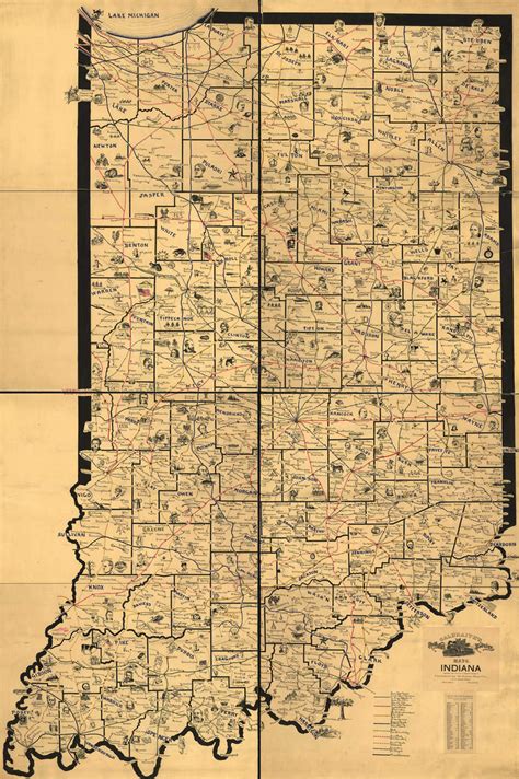 Historic Railroad Map of Indiana - 1898 | World Maps Online