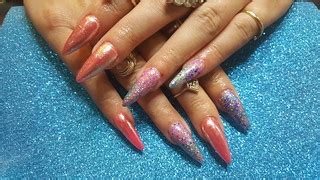 Acrylic nails with chrome and glitter | Nic Senior | Flickr