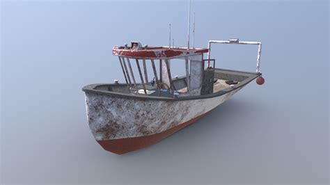 Low Poly Old Rusty Fishing Boat - 3D model by Ottto3d (@Otton3ds ...