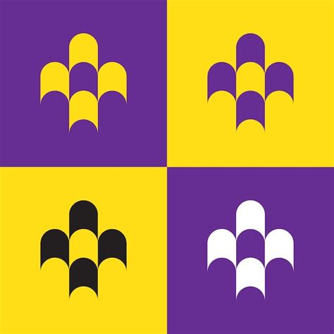 Premium Vector | Abstract yellow and purple logo