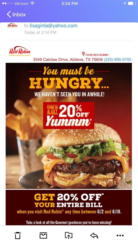 Deals At Red Robin / Valentines Coupon Ideas - Free Red Robin Coupons ...