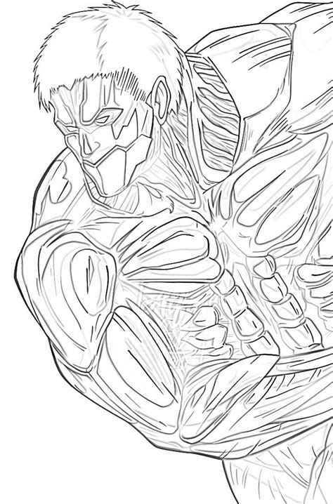 armored titan running Coloring Page - Anime Coloring Pages